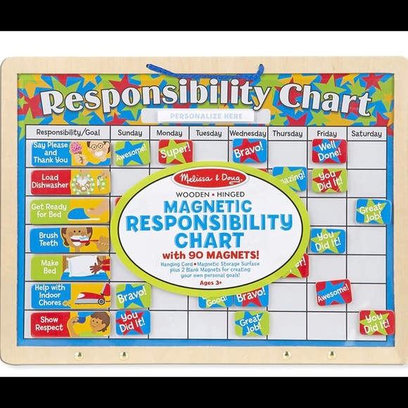 Melissa & Doug Responsibility Chart with Magnets and Bonus Dry Erase Markers - Picture 3 of 12